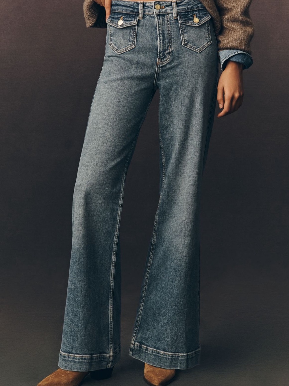 Pilcro Anthropologie Pocket High-Rise Flare Jeans